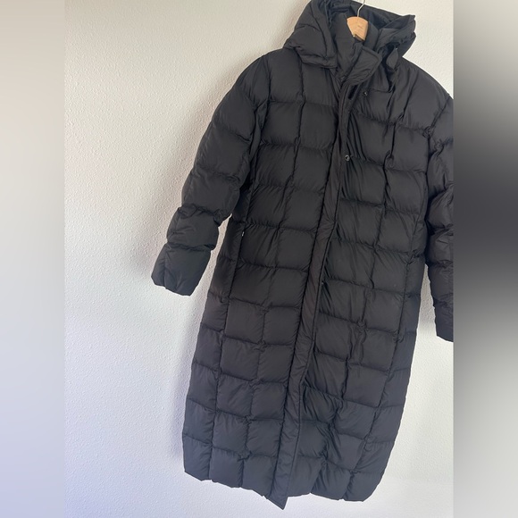 Lands End Black Down Puffer Coat M - Picture 2 of 8